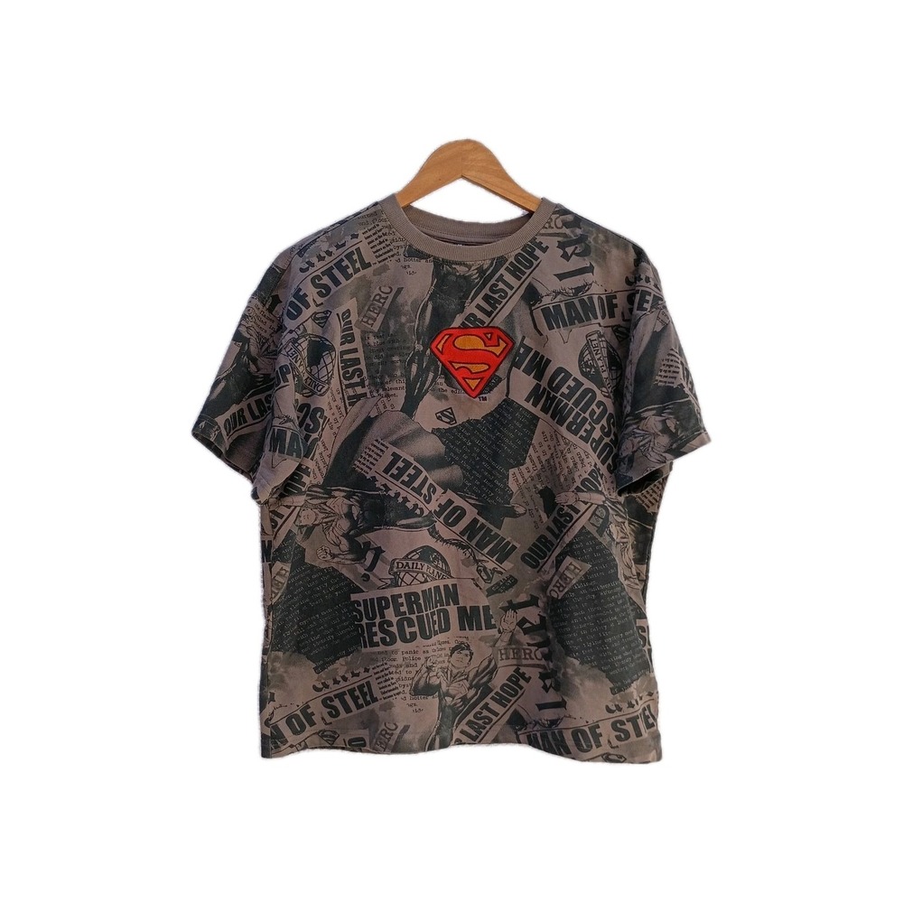 The Souled Store DC Superman In The News Oversized T-Shirt Graphic Logo Men M